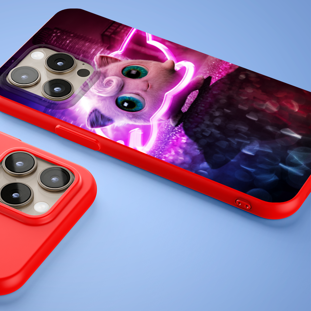 Cyberpunk Pink Fluffy Creature iPhone 15 Pro and Pro Max Case