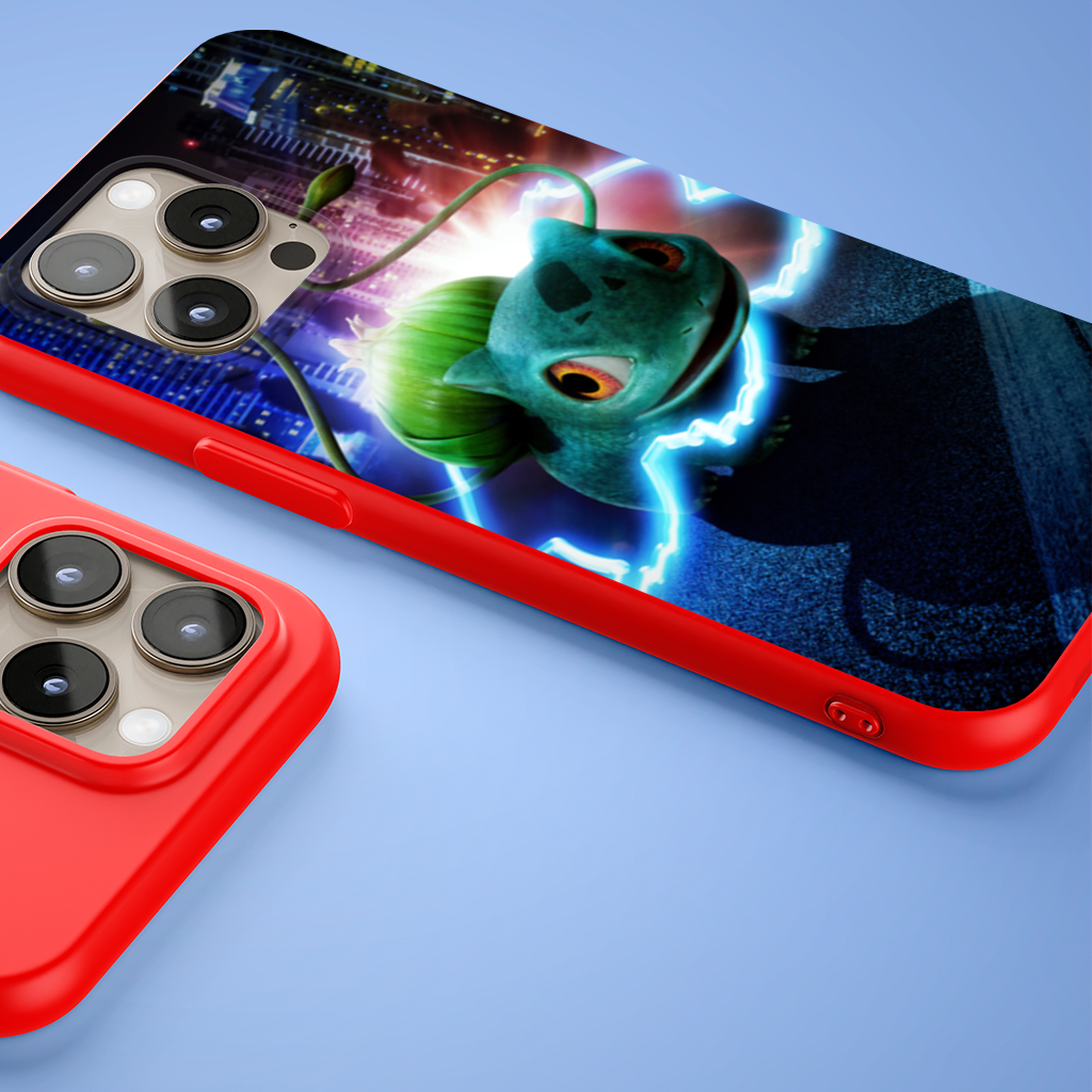 Glowing Neon Creature in Night City iPhone 15 Pro and Pro Max Case