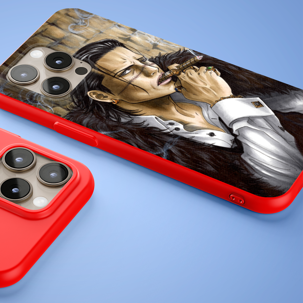 Mysterious Mafia Boss with Gold Hook iPhone 15 Pro and Pro Max Case