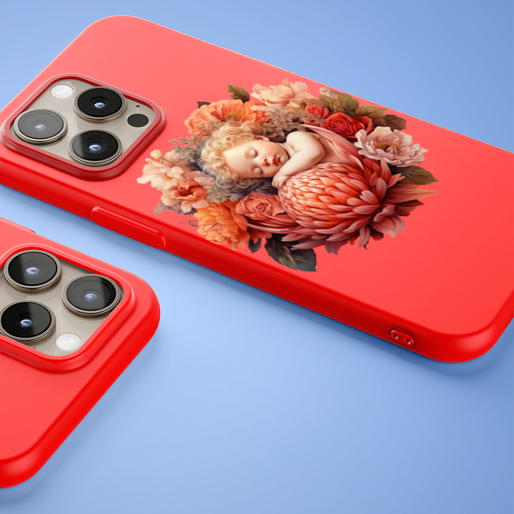 Ethereal Cottagecore Sleeping Baby iPhone 15 Pro and Pro Max Case