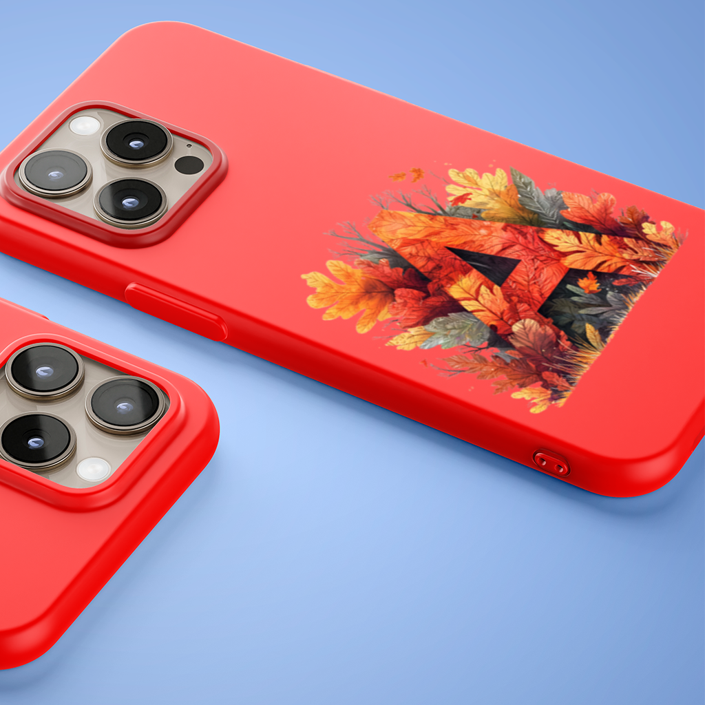 Sonbahar Yapraklı A Harfi iPhone 15 Pro ve Pro Max Kılıfı