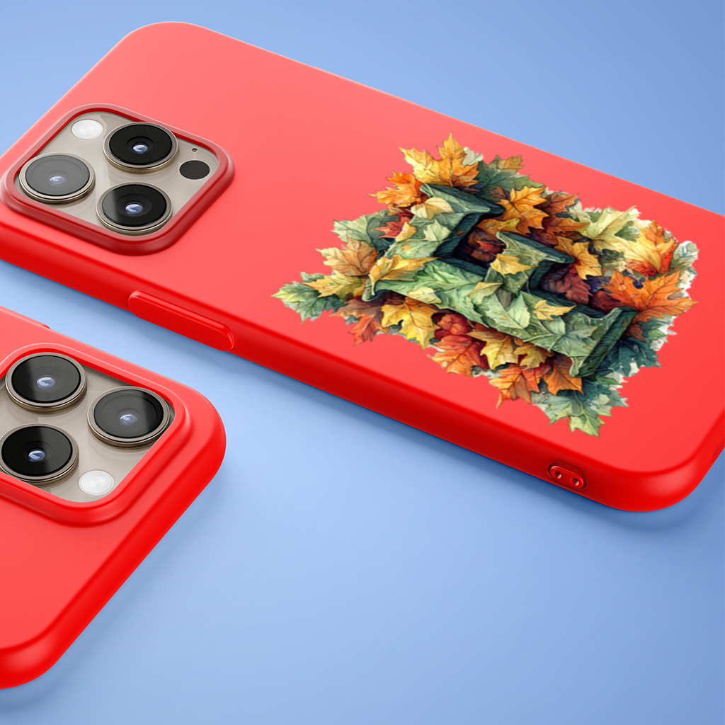Sonbahar Yapraklı F Harfi iPhone 15 Pro ve Pro Max Kılıfı