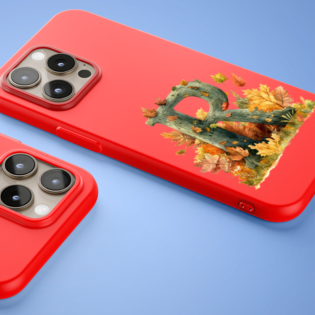 Sonbahar Yapraklı R Harfi iPhone 15 Pro ve Pro Max Kılıfı