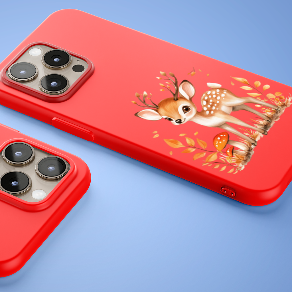 Masalsı Sonbahar Yavru Geyiği iPhone 15 Pro ve Pro Max Kılıfı