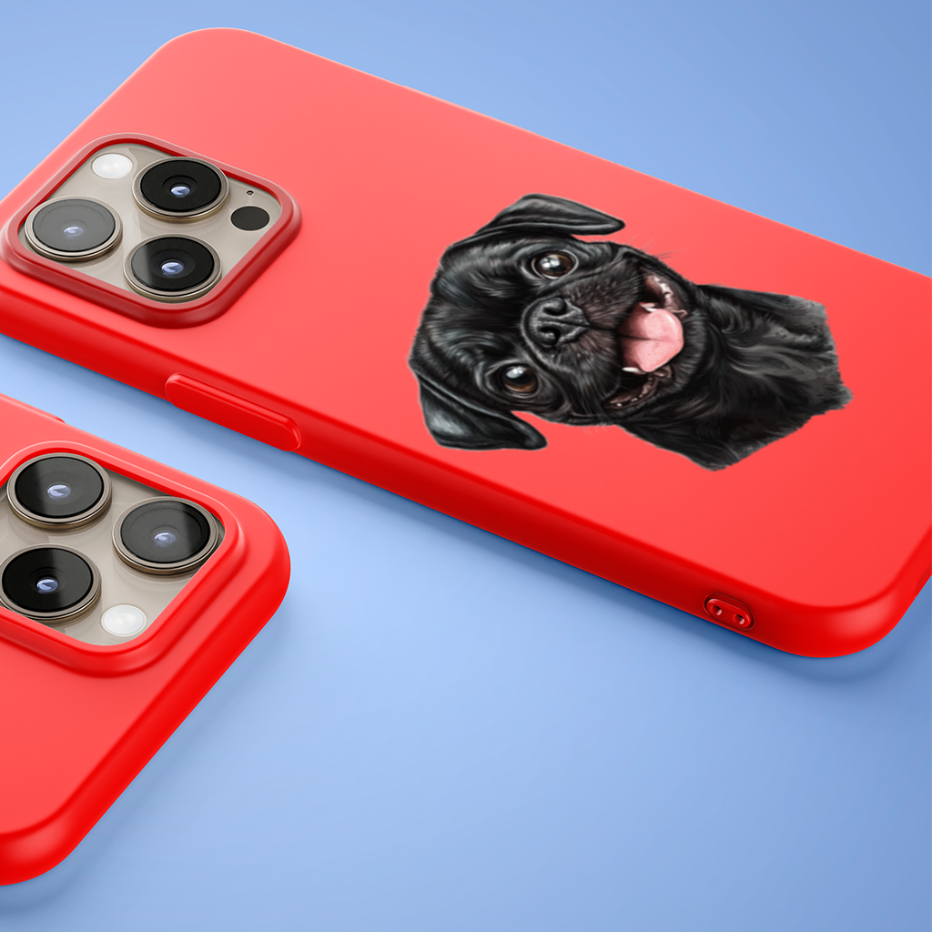 Happy Black Pug Face 