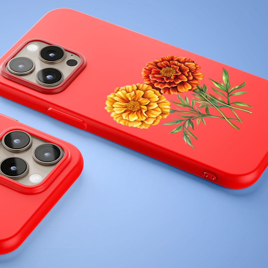 Botanical Yellow Orange Marigold 