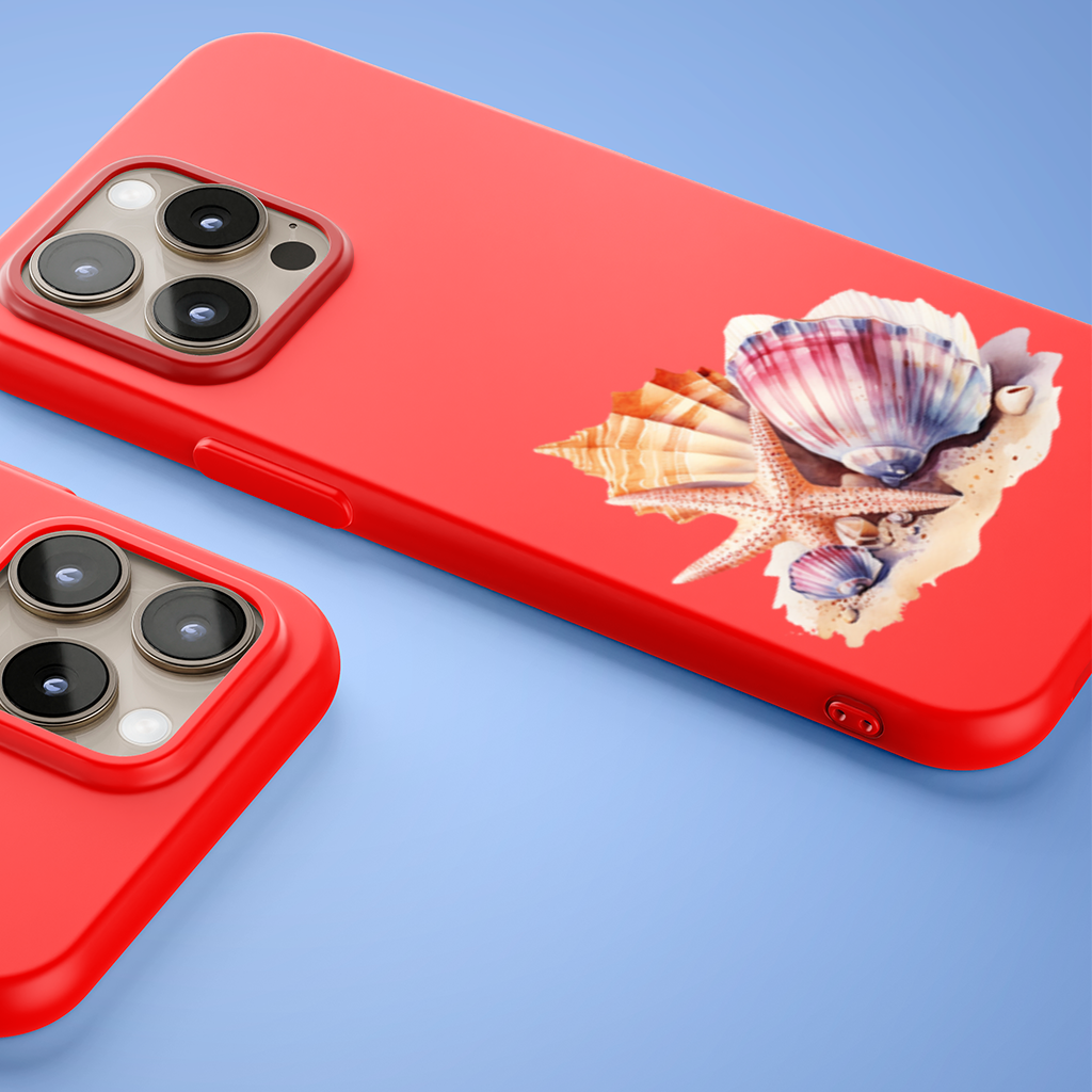 Watercolor Coastal Seashells iPhone 15 Pro Max Case