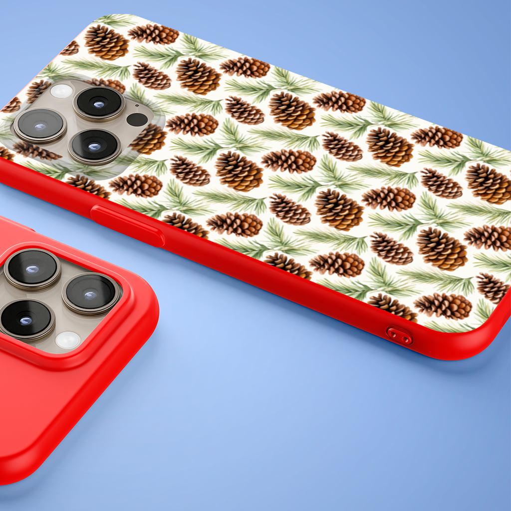 Pinecone Pattern Nature Background iPhone 15 Pro Max Case