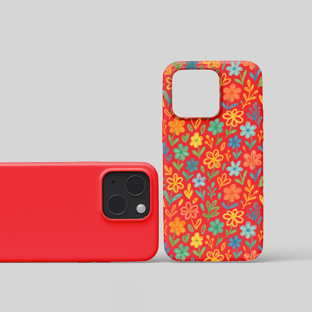 Colorful Boho Wildflowers iPhone 15 Plus Case