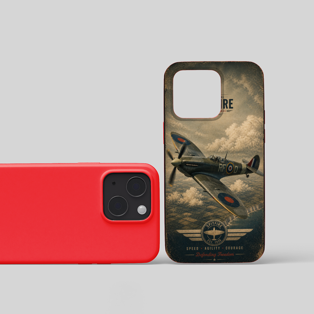 Spitfire Fighter Plane Retro iPhone 15 Plus Case