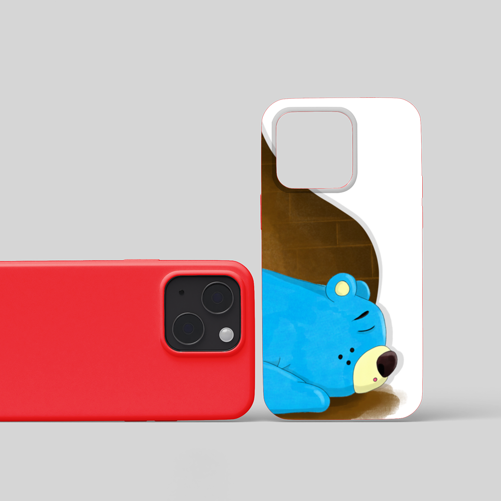 Blue teddy bear Pooli-Fairytale Character iPhone 15 Plus Case