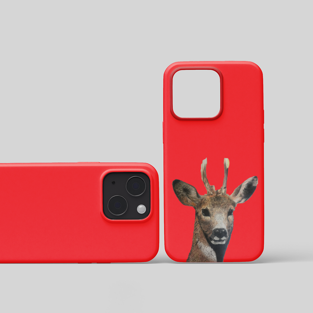 Deer colored pencil sketch iPhone 15 Plus Case