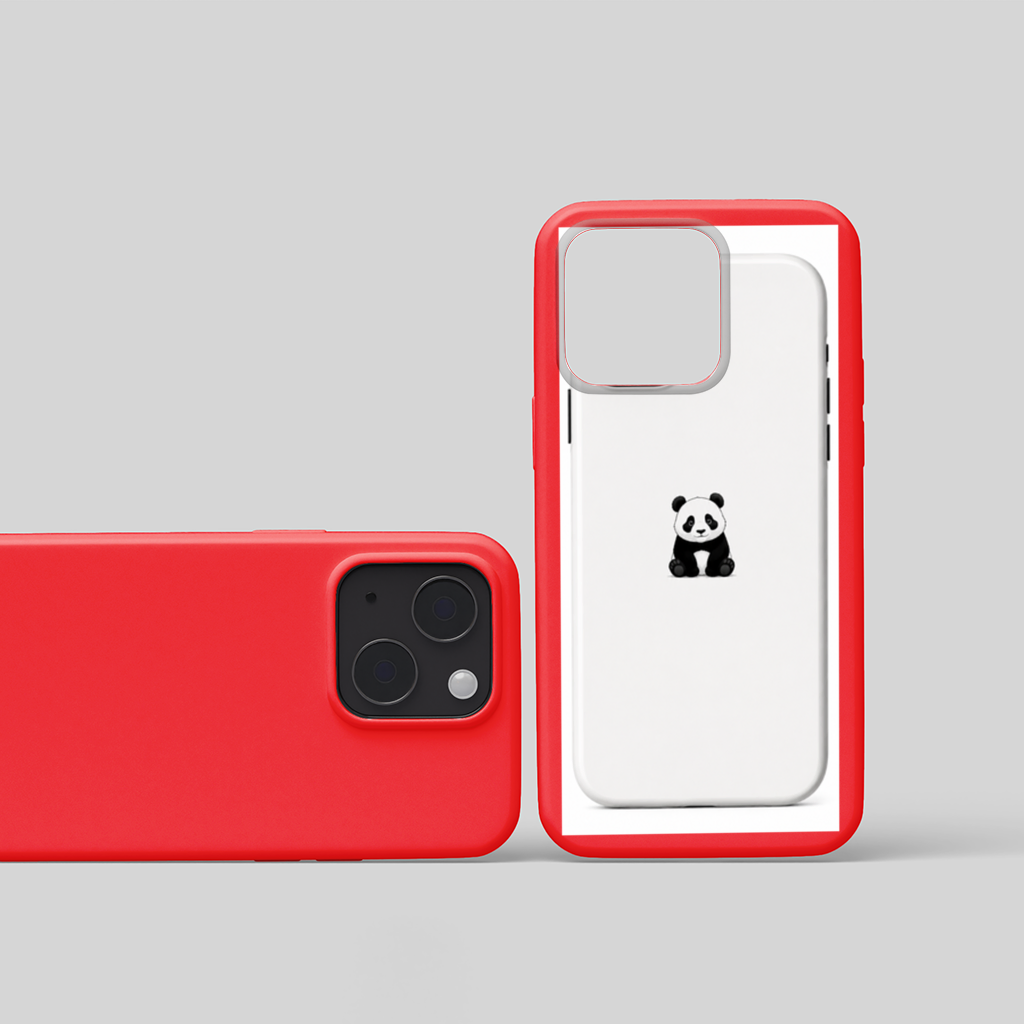 Minimalist Panda Phone Case iPhone 15 Plus Case