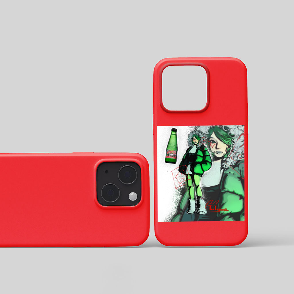 girl-in-coat illustration iPhone 15 Plus Case