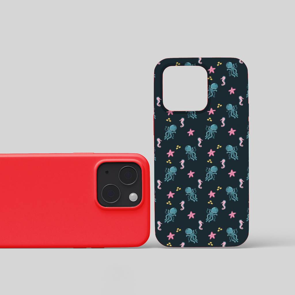 Cute Sea Creatures iPhone 15 Plus Case
