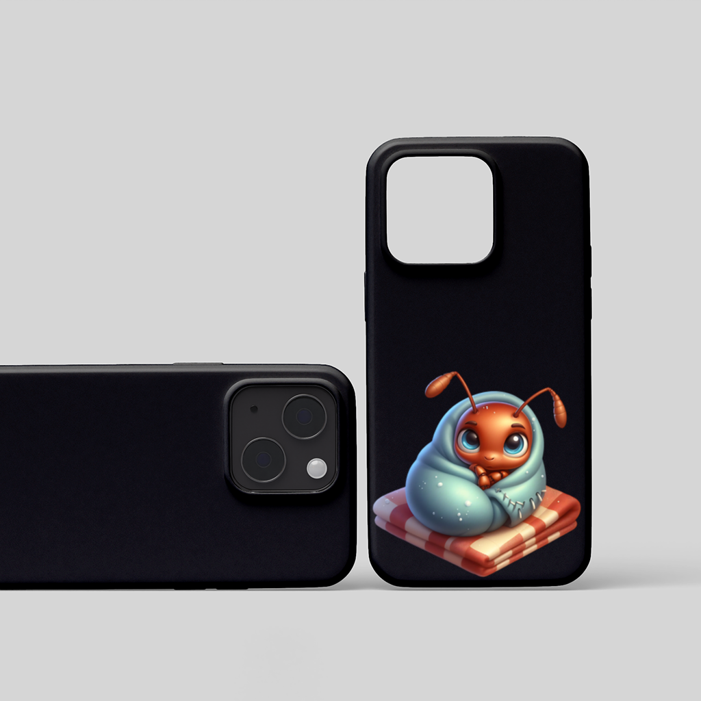 Kawaii Baby Ant Wrapped in Blanket iPhone 15 and Plus Case
