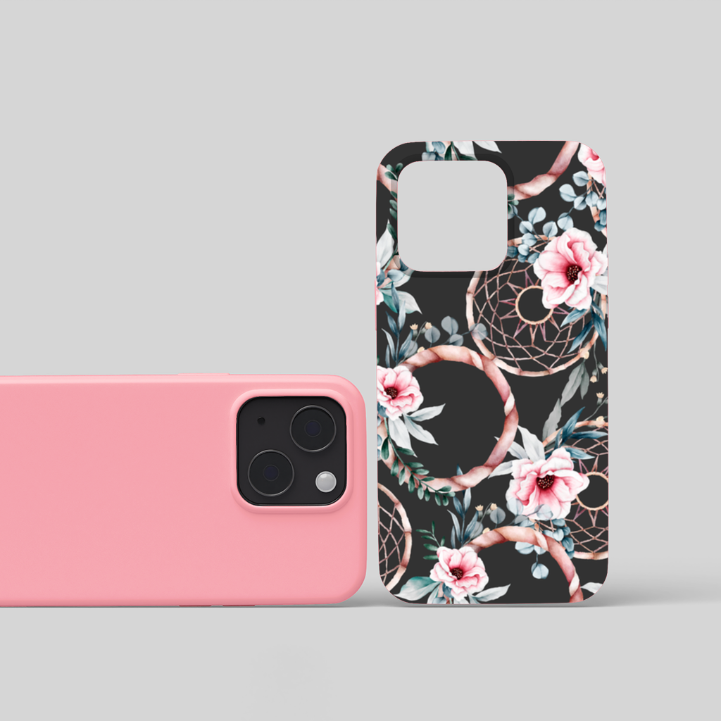 Boho Floral Dreamcatcher Pattern iPhone 15 and Plus Case