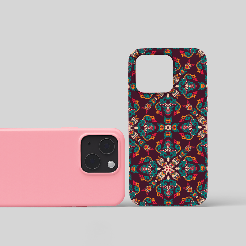 Colorful Ottoman Inspired Mandala Pattern iPhone 15 and Plus Case