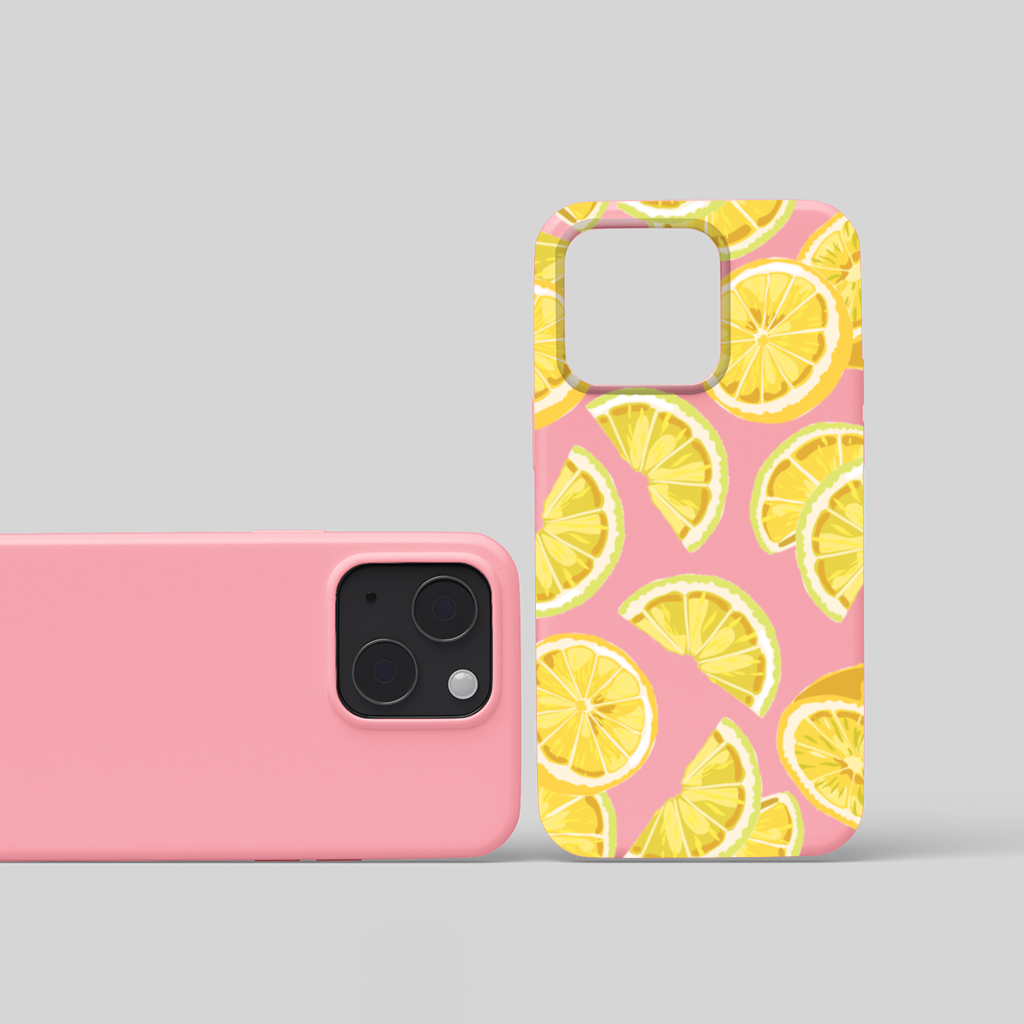 Fresh Lemon Slices Vibrant Summer Pattern iPhone 15 and Plus Case