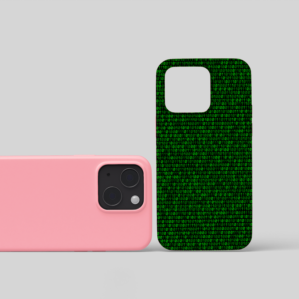 Matrix Style Digital Binary Code Background iPhone 15 and Plus Case