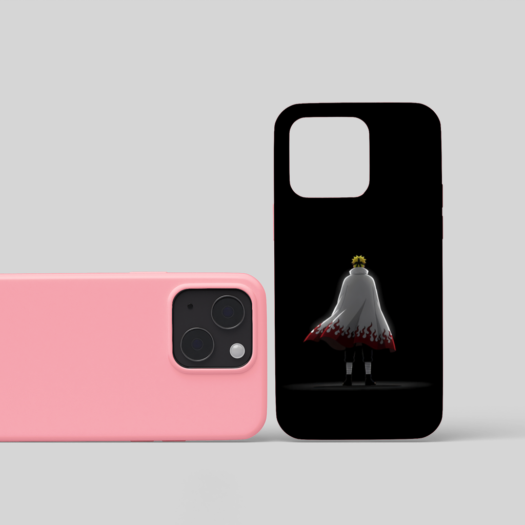 Power from Darkness Naruto Uzumaki Hokage Silhouette iPhone 15 and Plus Case