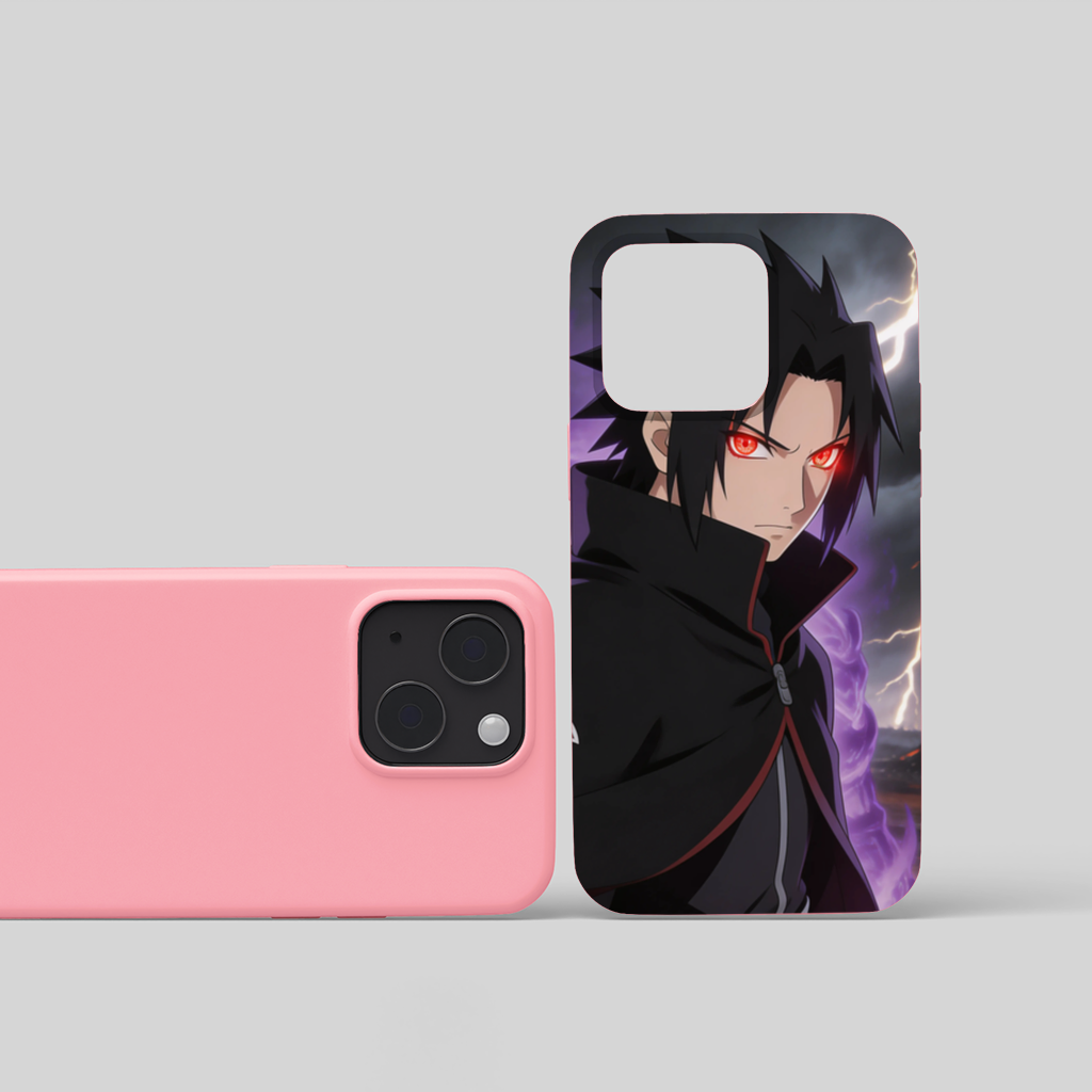Sasuke Eternal Mangekyo Power Rise iPhone 15 and Plus Case