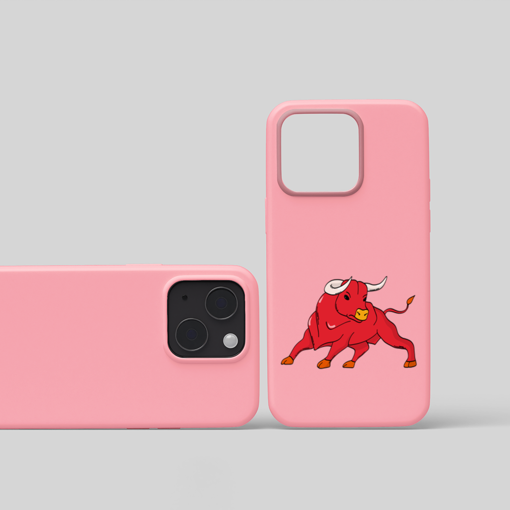 Spanish Red Bull Illustration Inspired by Matador Theme iPhone 15 and Plus Case