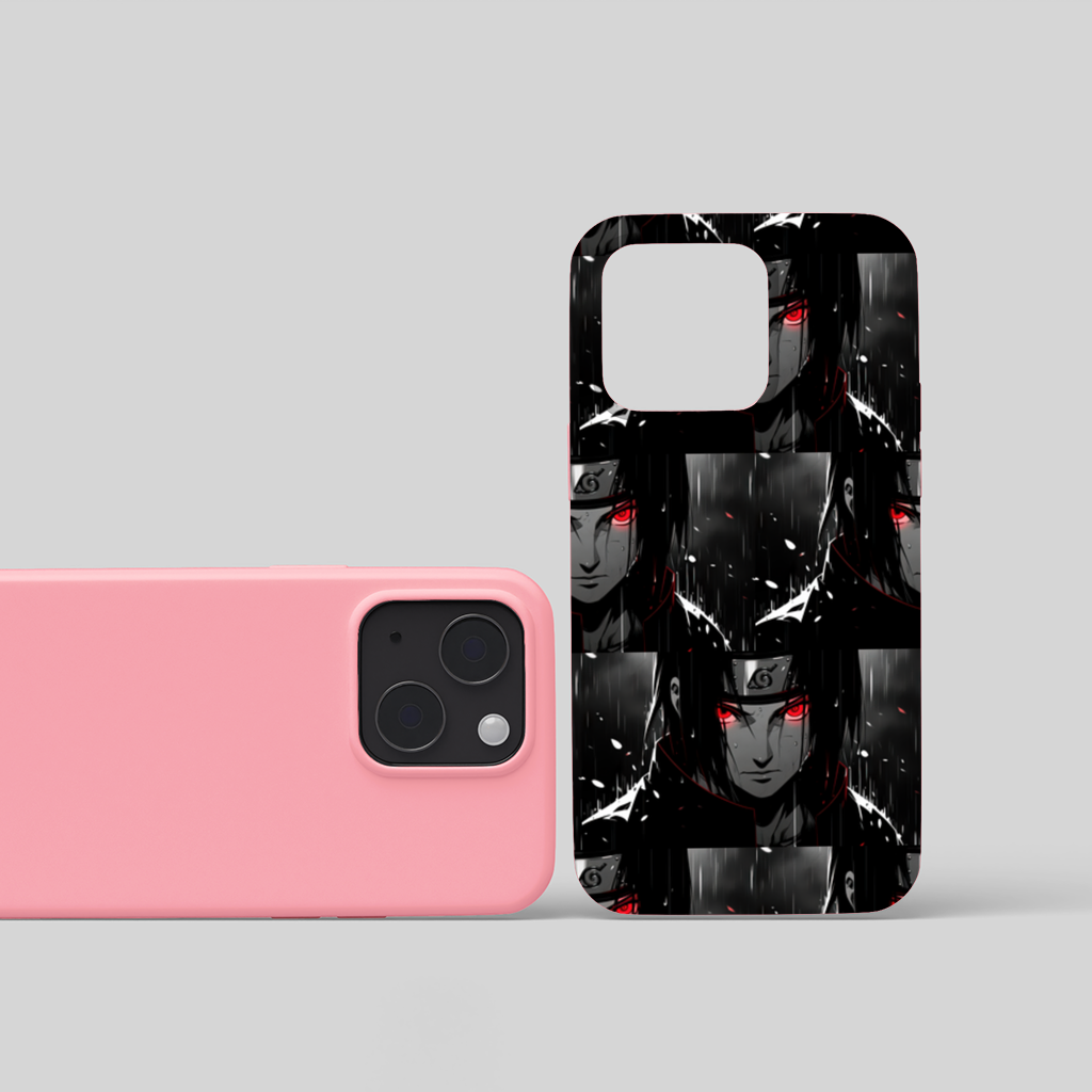 Itachi Uchiha  Sharingan Awakening in the Rain iPhone 15 and Plus Case