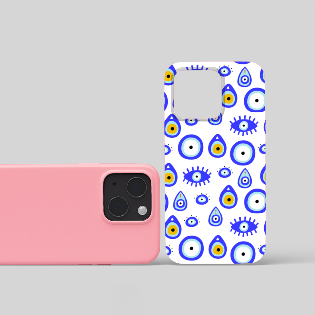 Evil Eye Pattern iPhone 15 and Plus Case