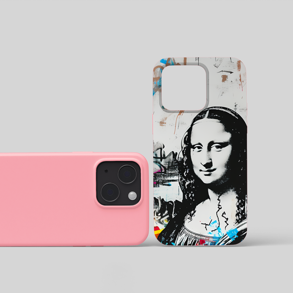Graffiti Style Modern Mona Lisa Illustration iPhone 15 and Plus Case