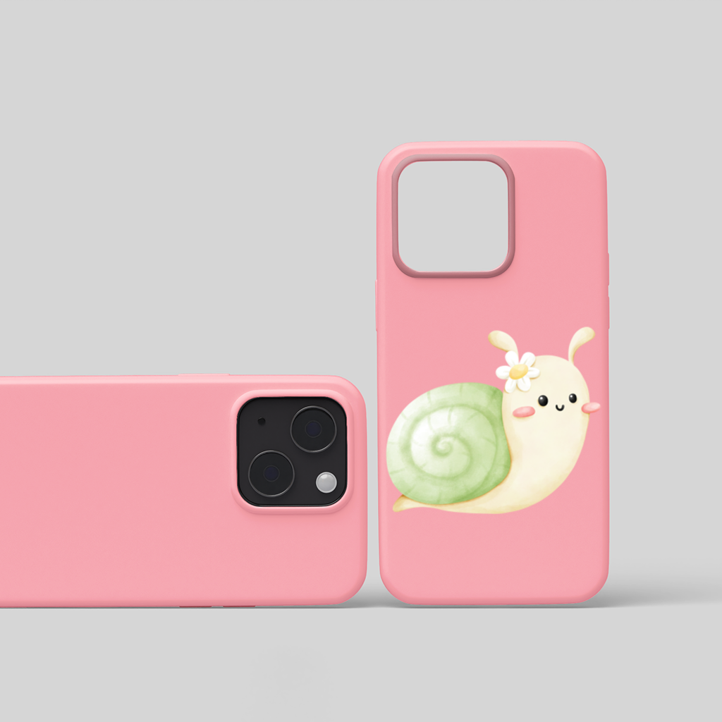 Cute Snail Illustration iPhone 15 and Plus Case