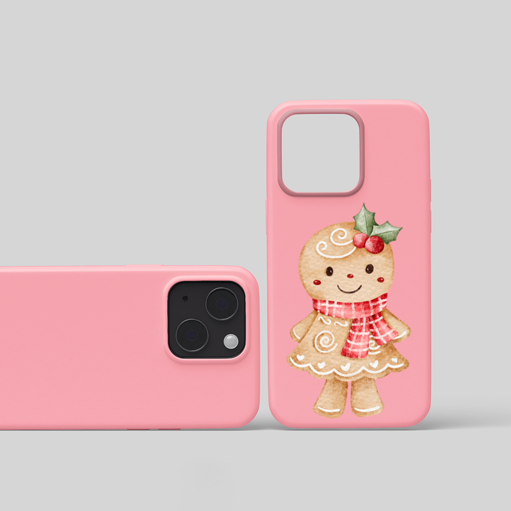 Cute Gingerbread Cookie Character iPhone 15 and Plus Case
