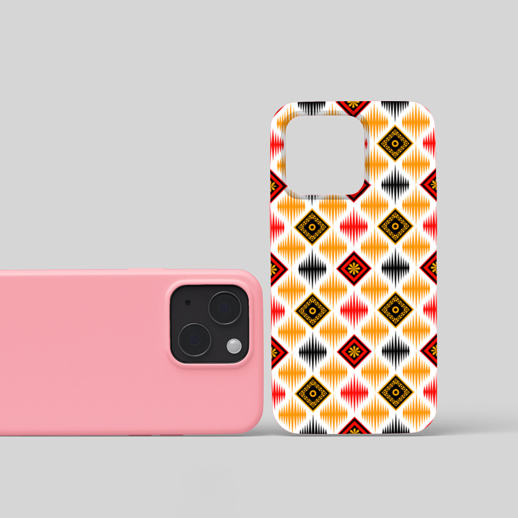 Vibrant Ethnic Geometric Motif iPhone 15 and Plus Case