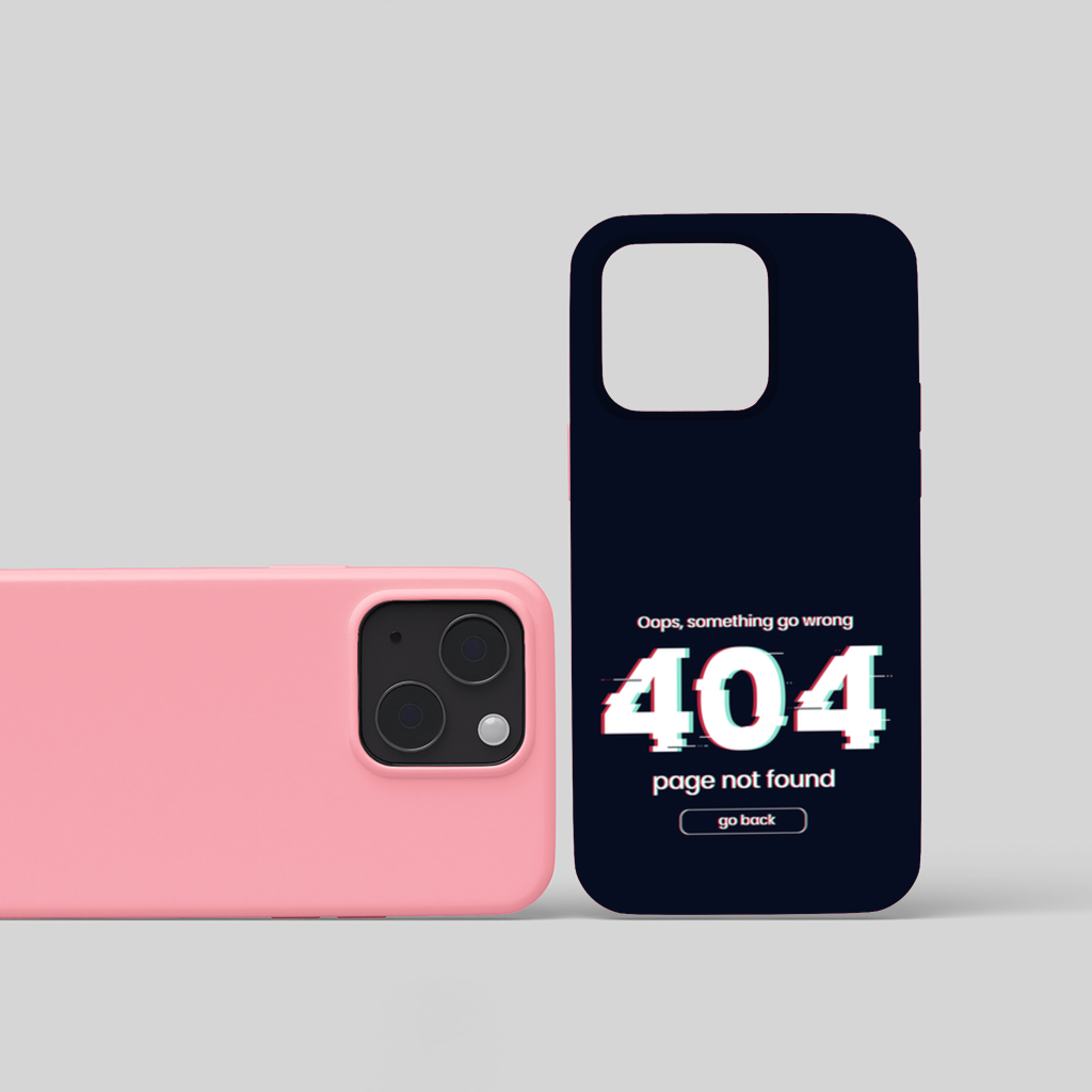 404 Error Glitch Design iPhone 15 and Plus Case