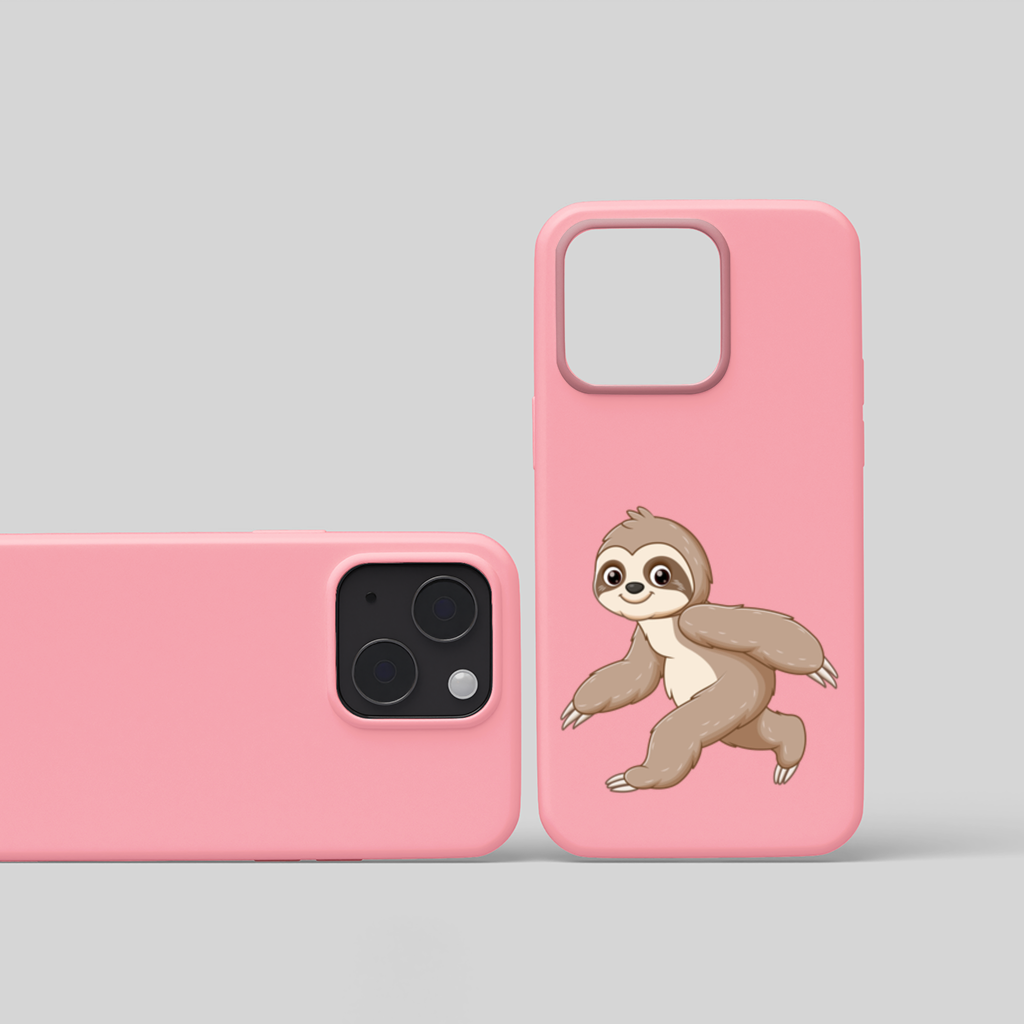 Cute Joyful Walking Sloth iPhone 15 and Plus Case