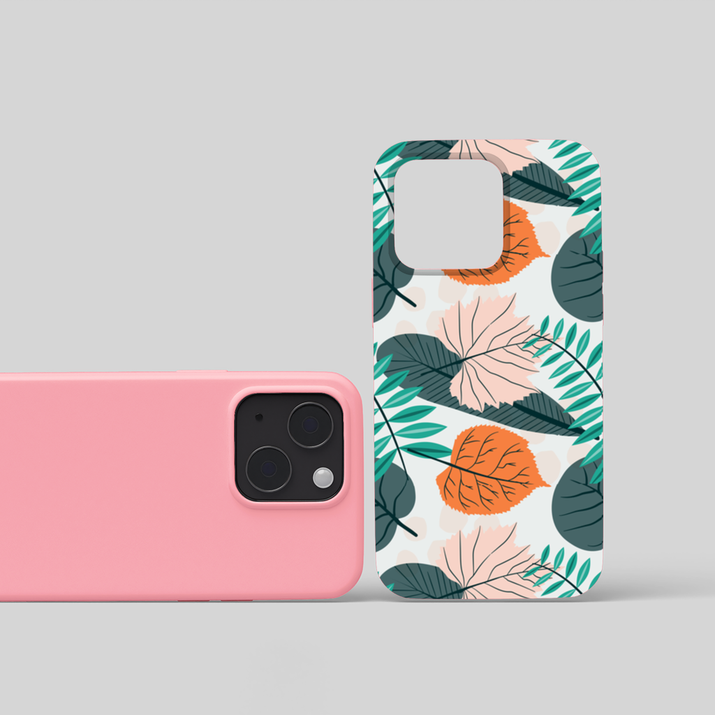 Modern Tropical Leaves iPhone 15 and Plus Case
