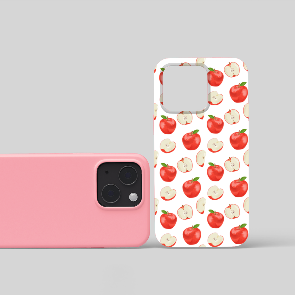Red Apple Slices iPhone 15 and Plus Case
