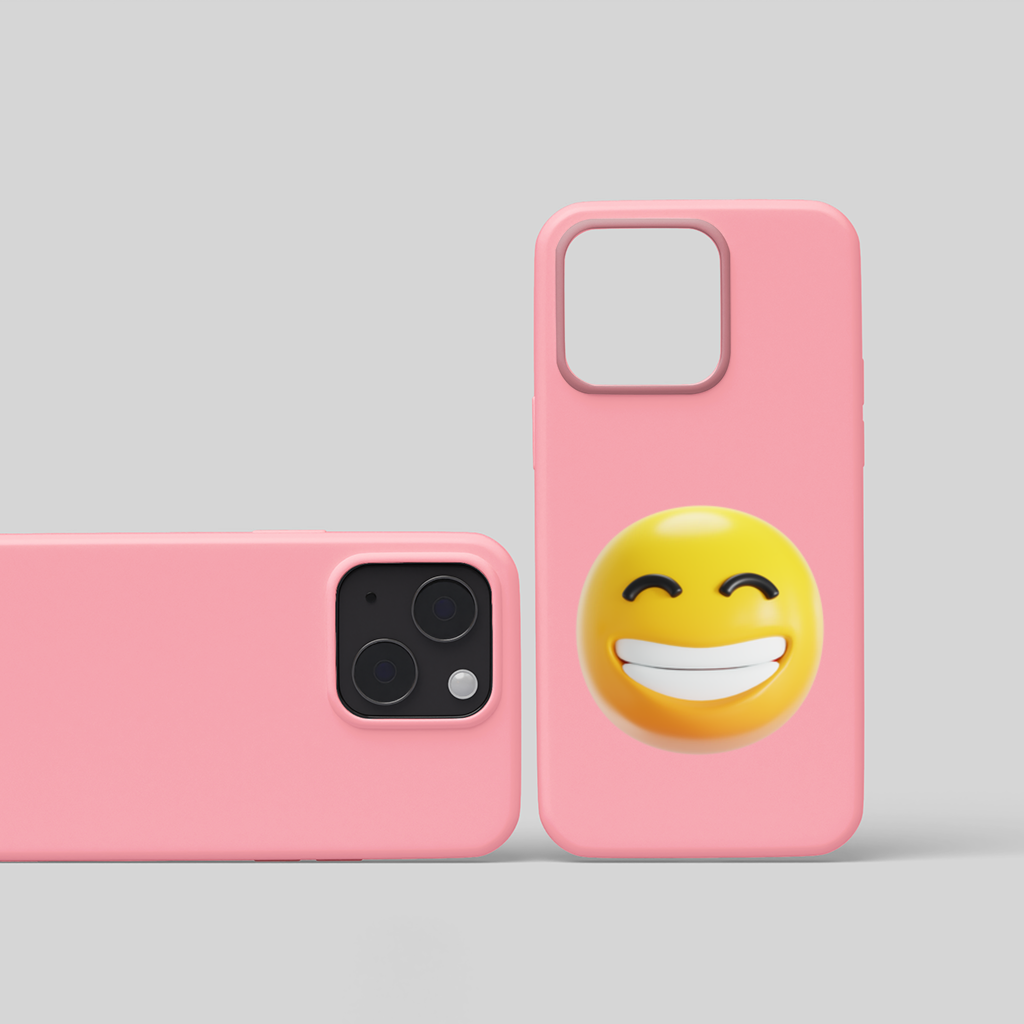 3D Smiling Emoji iPhone 15 and Plus Case