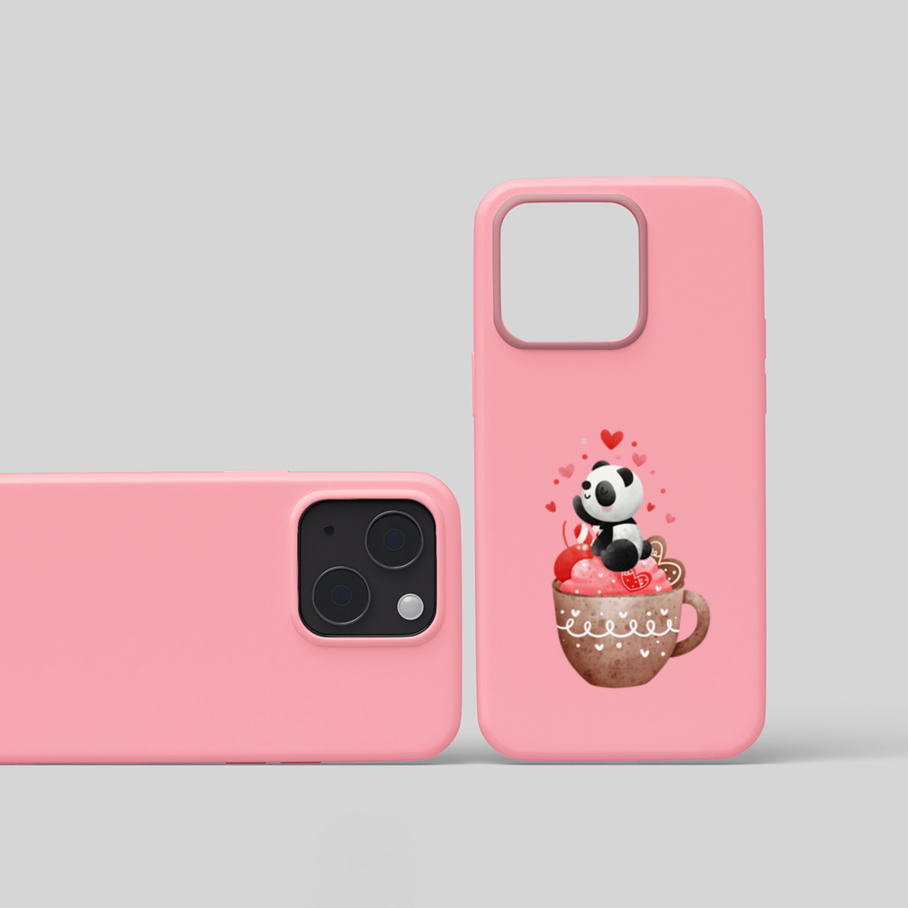 Kawaii Panda Coffee Time iPhone 15 and Plus Case