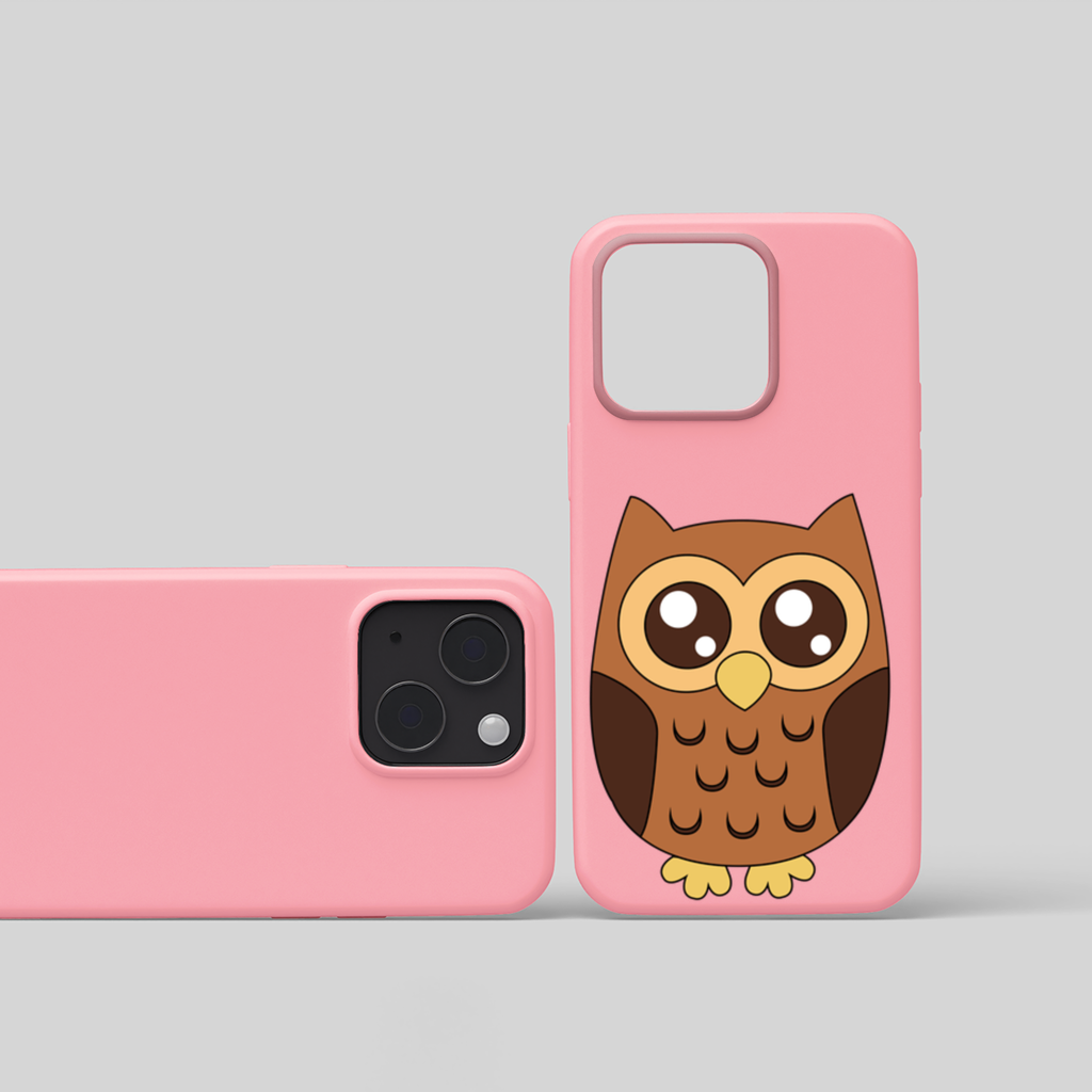 Cute Brown Owl iPhone 15 and Plus Case