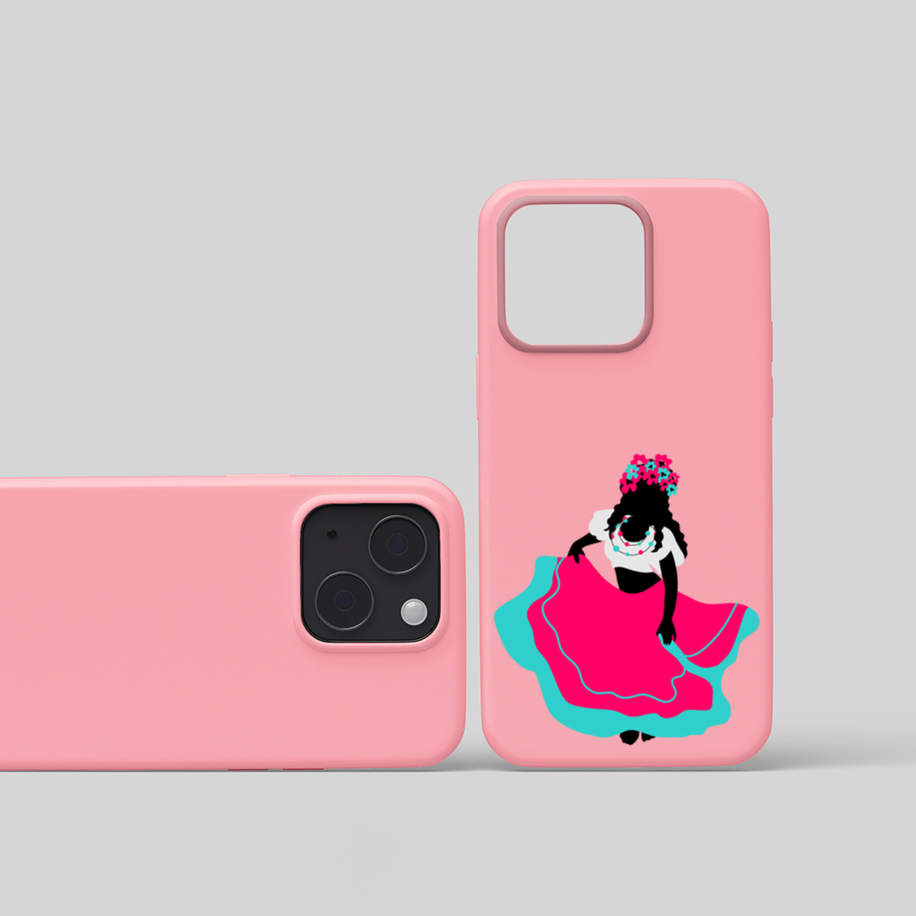 Mexican Folklorico Dancer Silhouette iPhone 15 and Plus Case