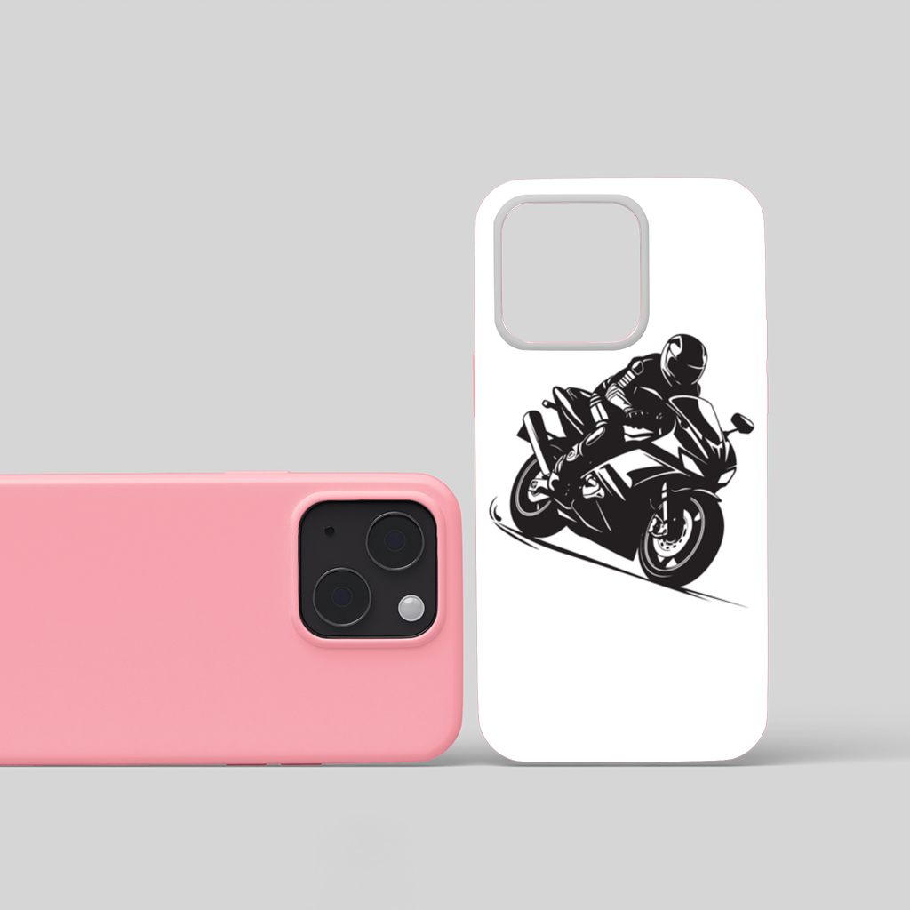 Sportbike Rider Leaning in Corner iPhone 15 and Plus Case