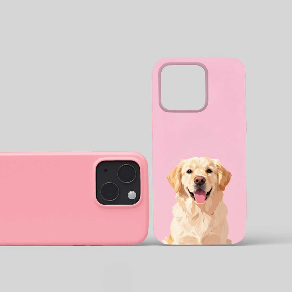 Smiling Golden Retriever Dog iPhone 15 and Plus Case