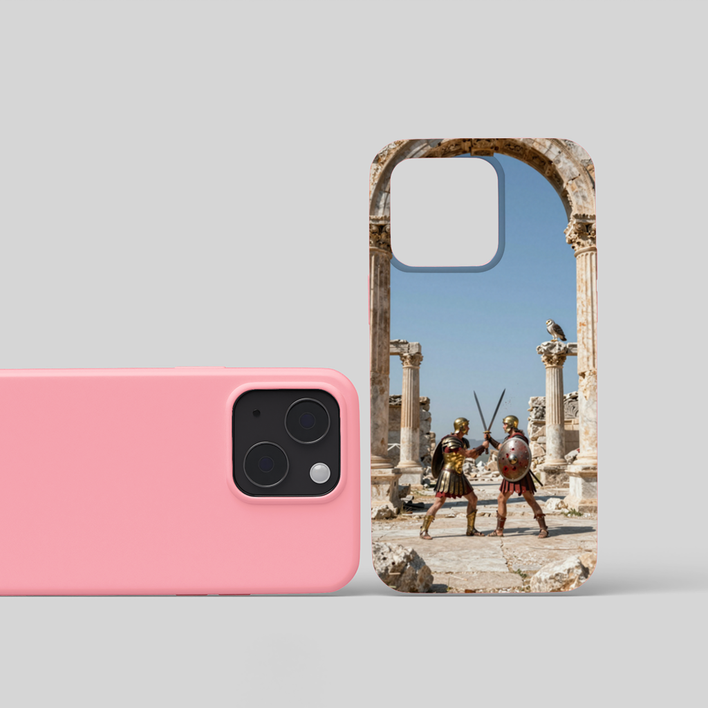 Ancient Roman Soldier Duel iPhone 15 and Plus Case