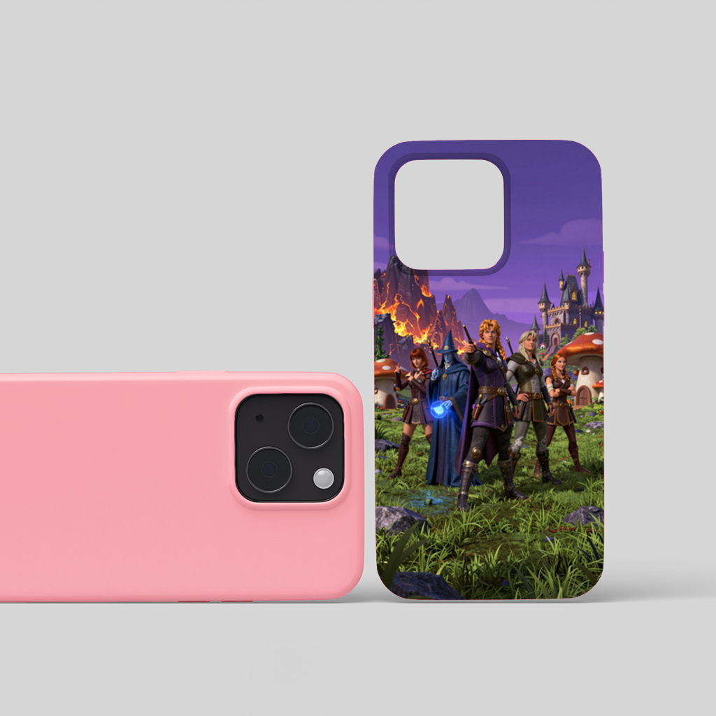Epic Fantasy Adventure Party and Magic Castle iPhone 15 and Plus Case
