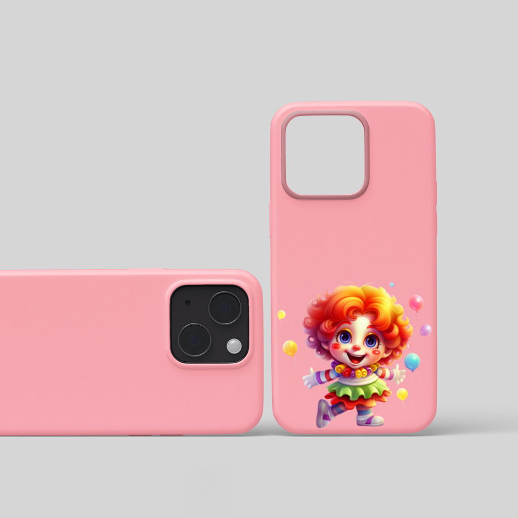 Cute Rainbow Hair Happy Clown iPhone 15 and Plus Case