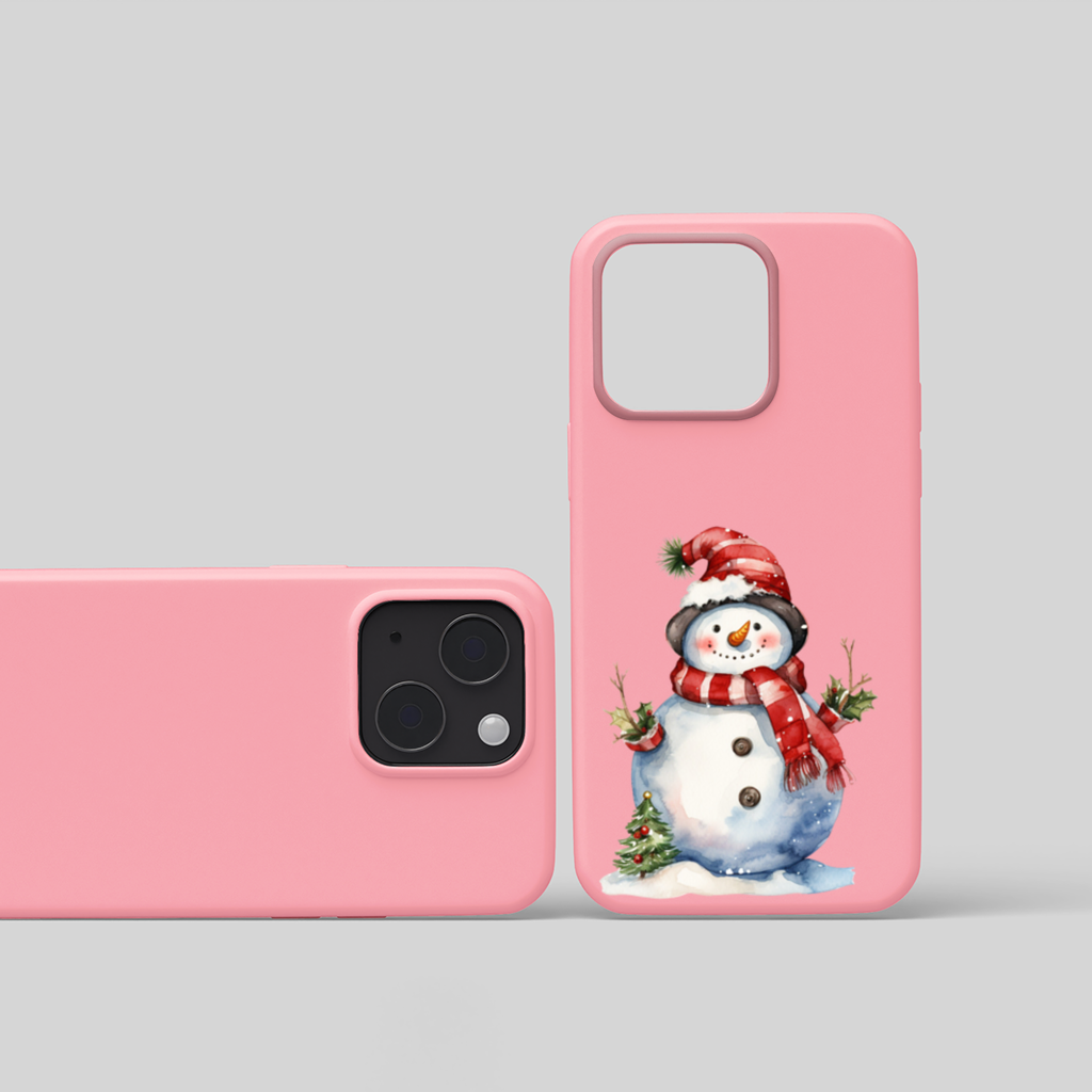 Whimsical Red Snowman iPhone 15 and Plus Case