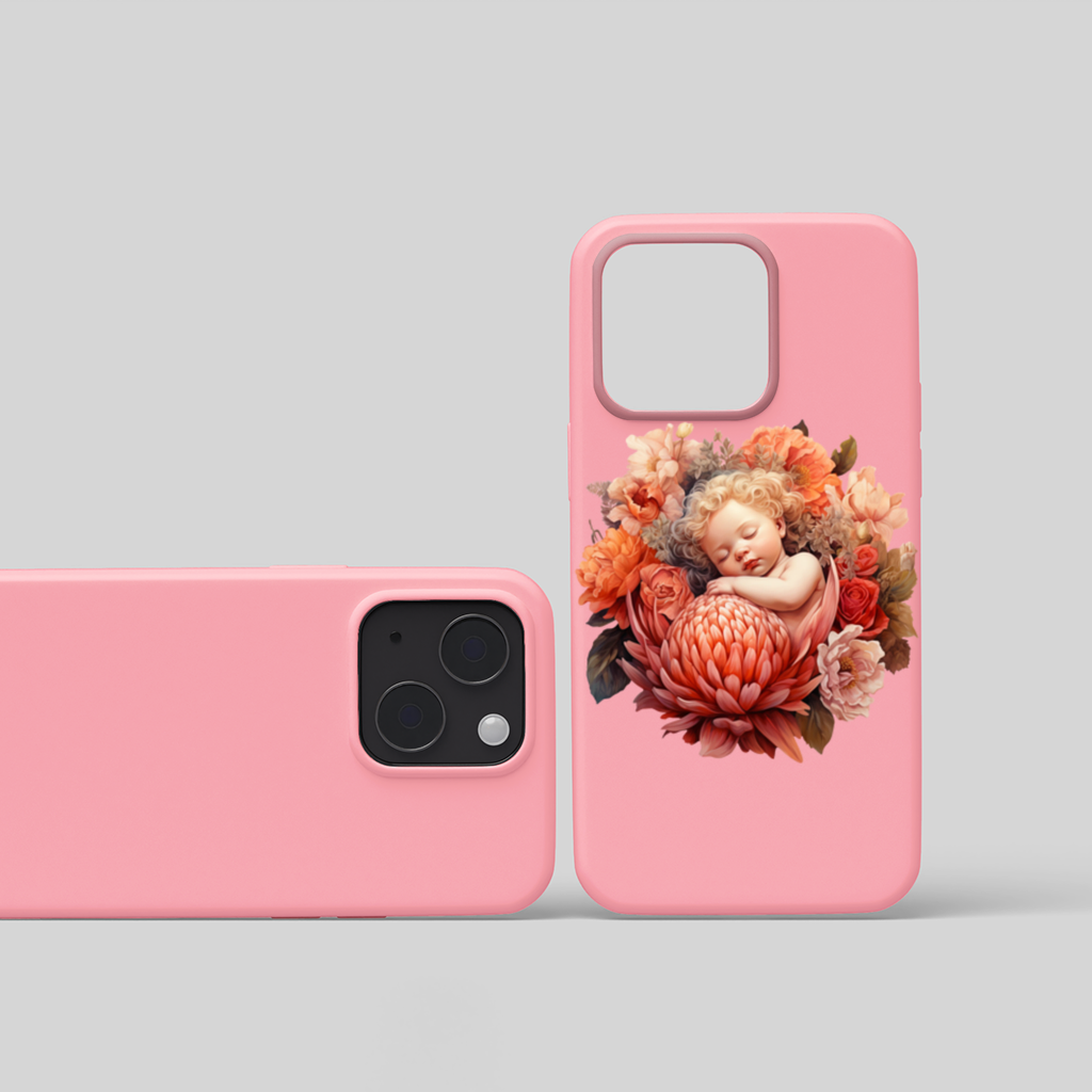 Ethereal Cottagecore Sleeping Baby iPhone 15 and Plus Case