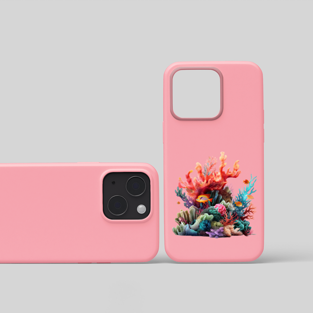 Vibrant Coral Reef and Tropical Fish iPhone 15 and Plus Case