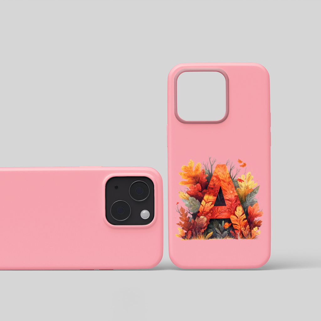 Autumn Leaf Letter A Monogram iPhone 15 and Plus Case